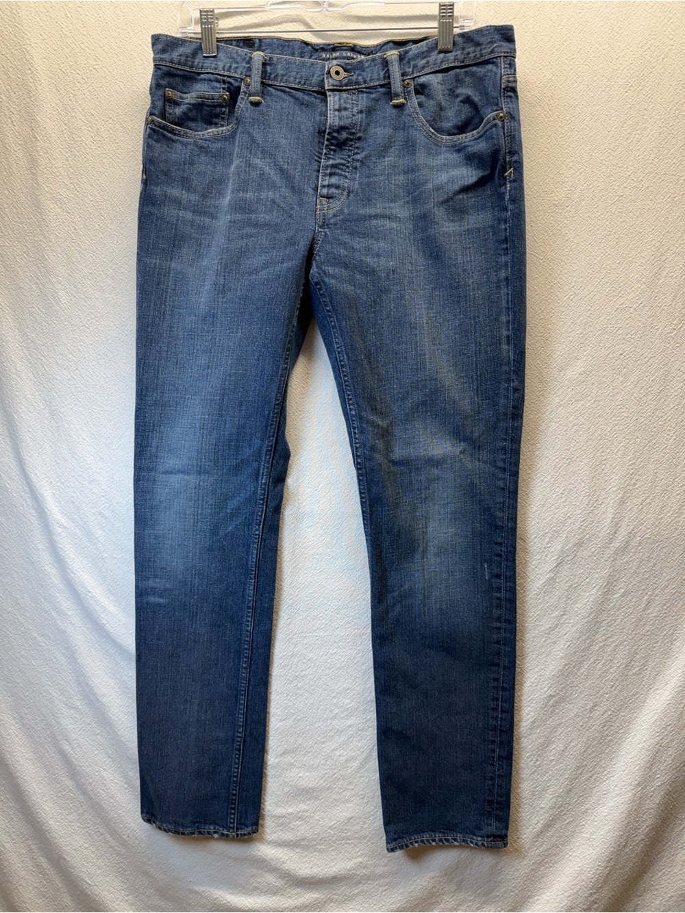 Old Money Ralph Lauren Women's Thompson 350 Blue Label Perfect Fade Blue Jeans